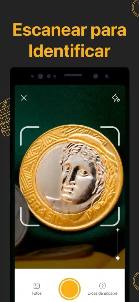 Avalie moedas raras em 60s