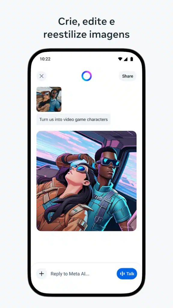 Potencialize seu dia com Meta AI