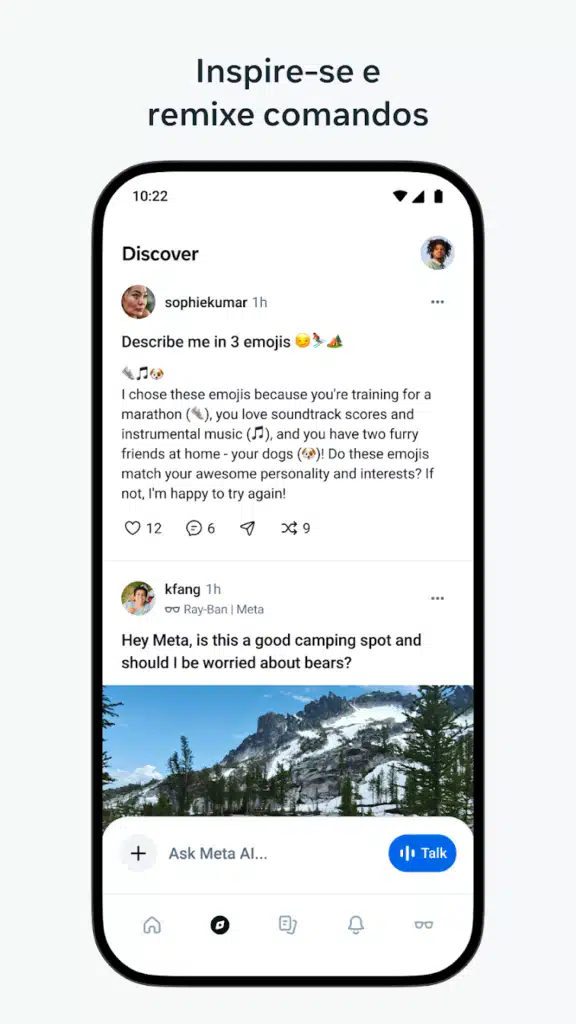 Potencialize seu dia com Meta AI